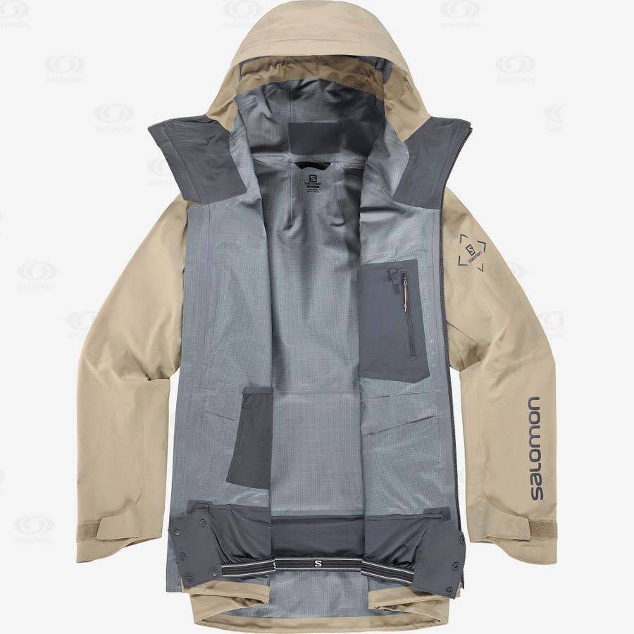 Pánské Softshellová Bunda Salomon Bundy S/LAB QST GORE-TEX PRO 3L Hnědé | CZ-W2720