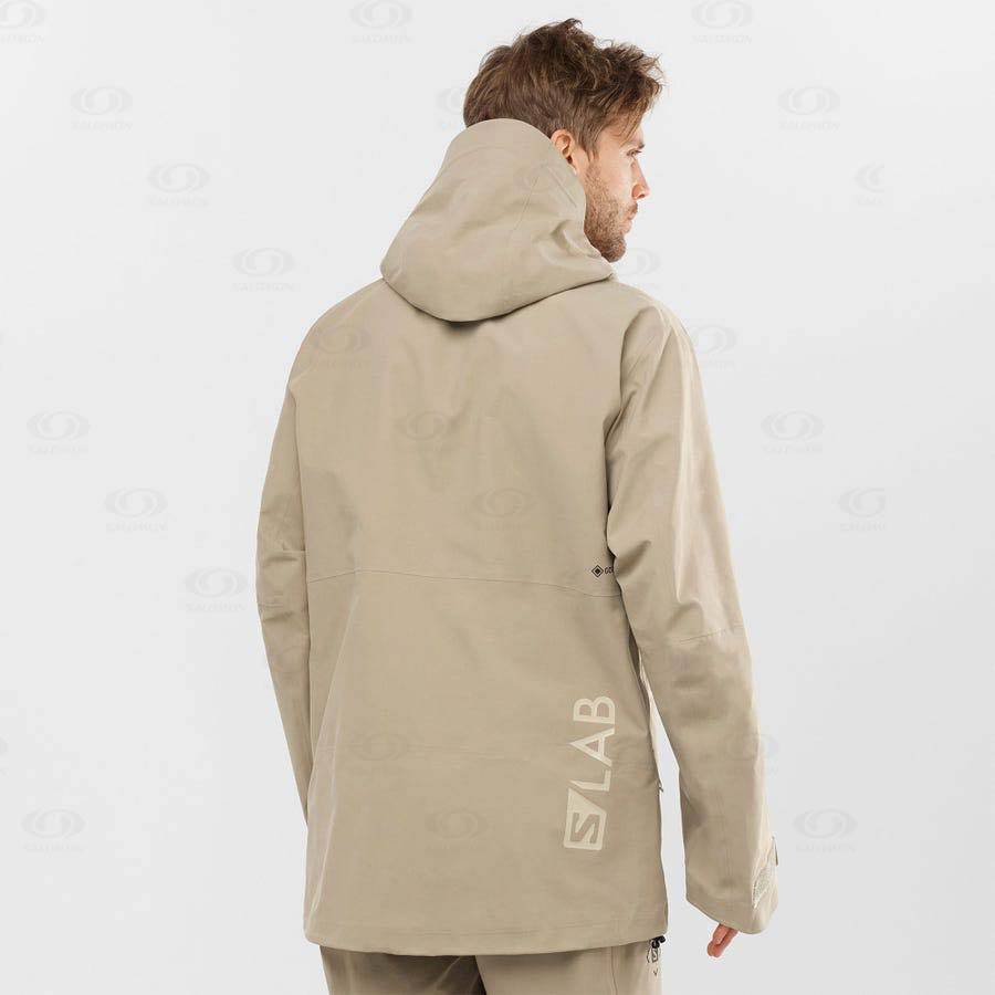 Pánské Softshellová Bunda Salomon Bundy S/LAB QST GORE-TEX PRO 3L Hnědé | CZ-W2720