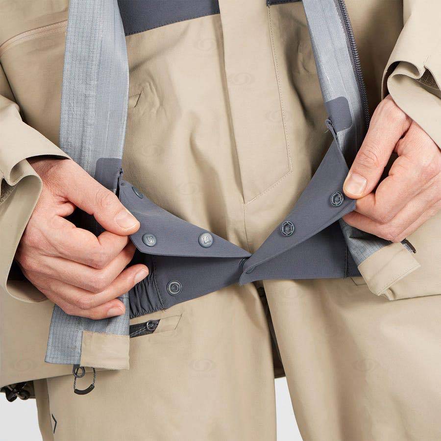 Pánské Softshellová Bunda Salomon Bundy S/LAB QST GORE-TEX PRO 3L Hnědé | CZ-W2720