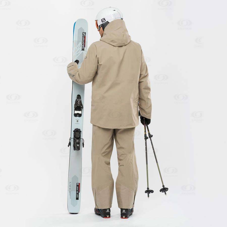 Pánské Softshellová Bunda Salomon Bundy S/LAB QST GORE-TEX PRO 3L Hnědé | CZ-W2720