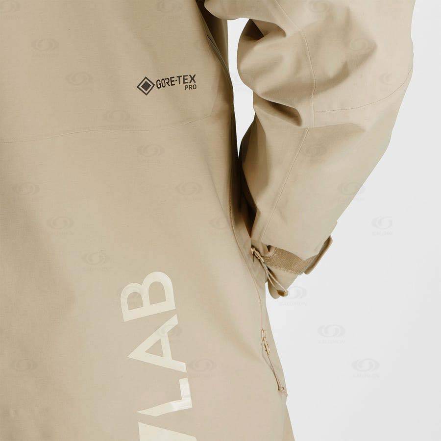 Pánské Softshellová Bunda Salomon Bundy S/LAB QST GORE-TEX PRO 3L Hnědé | CZ-W2720
