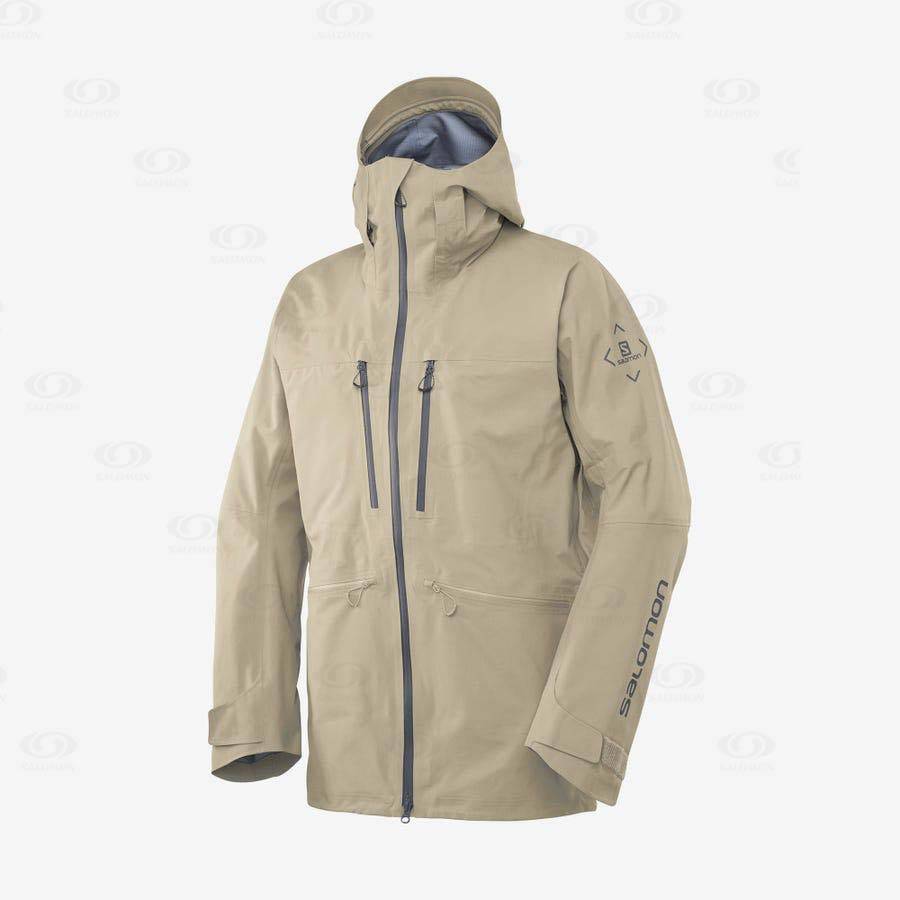 Pánské Softshellová Bunda Salomon Bundy S/LAB QST GORE-TEX PRO 3L Hnědé | CZ-W2720