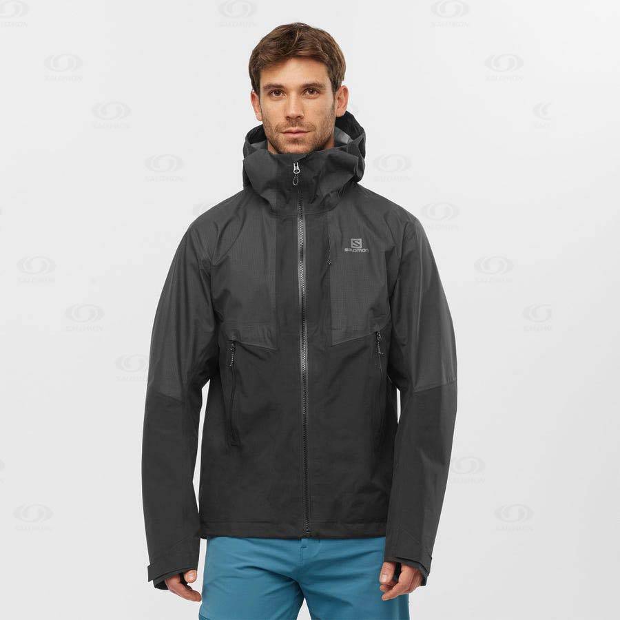 Pánské Softshellová Bunda Salomon Bundy OUTLINE GORE-TEX HYBRID Černé | CZ-W3210