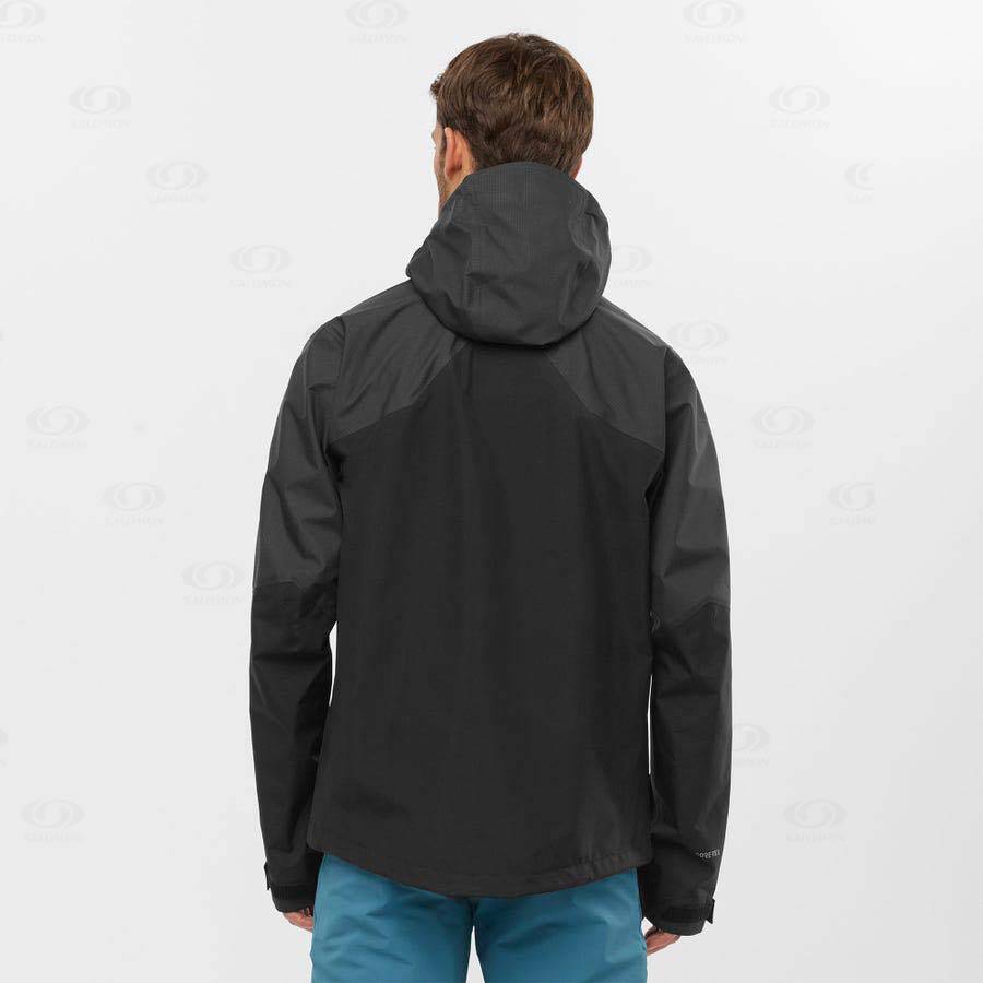 Pánské Softshellová Bunda Salomon Bundy OUTLINE GORE-TEX HYBRID Černé | CZ-W3210