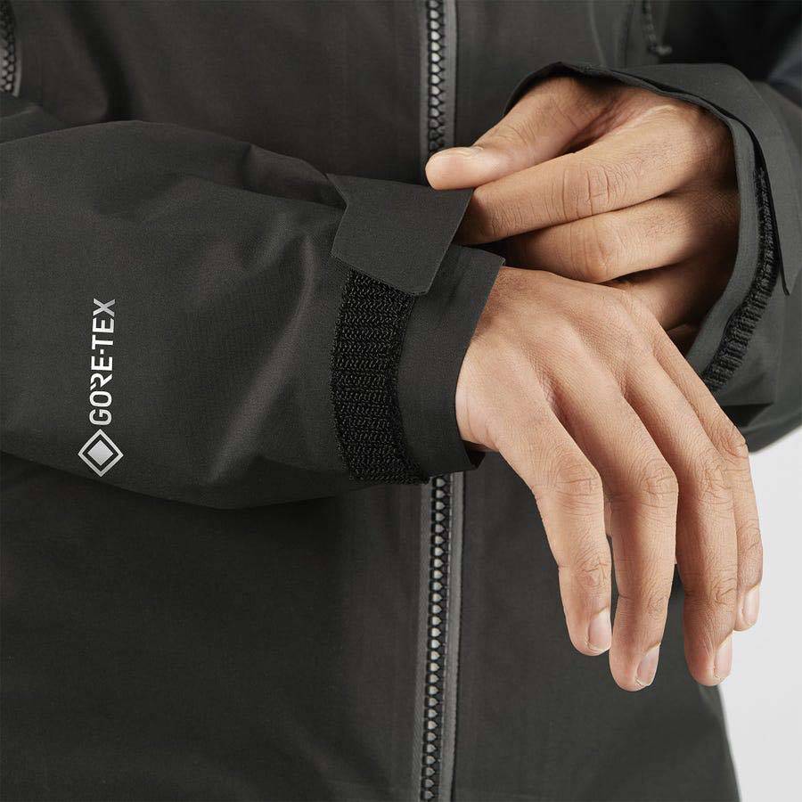 Pánské Softshellová Bunda Salomon Bundy OUTLINE GORE-TEX HYBRID Černé | CZ-W3210