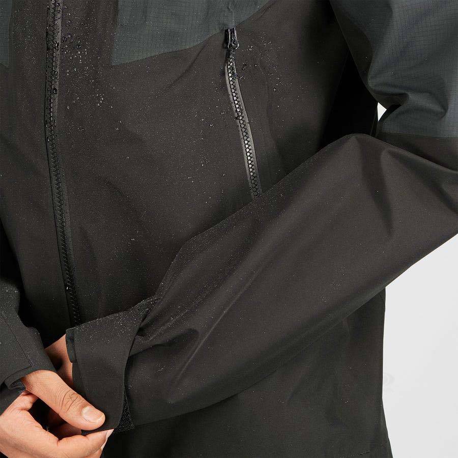 Pánské Softshellová Bunda Salomon Bundy OUTLINE GORE-TEX HYBRID Černé | CZ-W3210