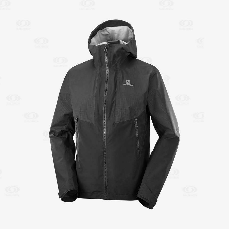 Pánské Softshellová Bunda Salomon Bundy OUTLINE GORE-TEX HYBRID Černé | CZ-W3210
