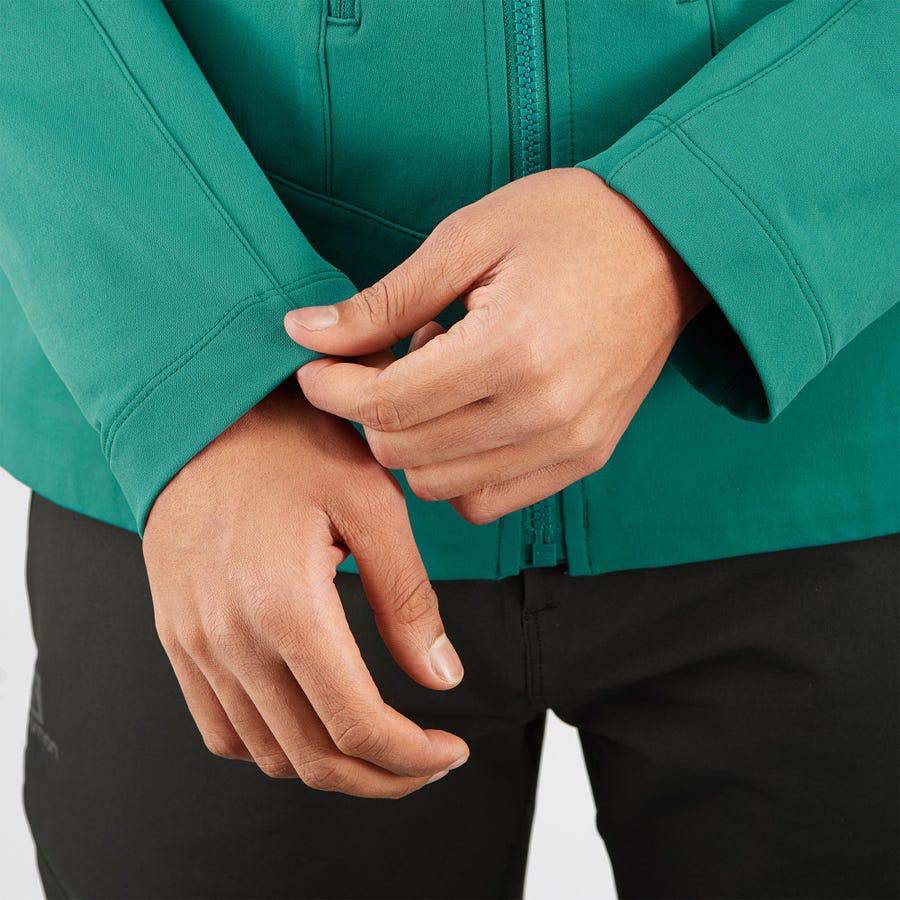 Pánské Softshellová Bunda Salomon Bundy OUTPEAK SOFTSHELL Zelene | CZ-W3290
