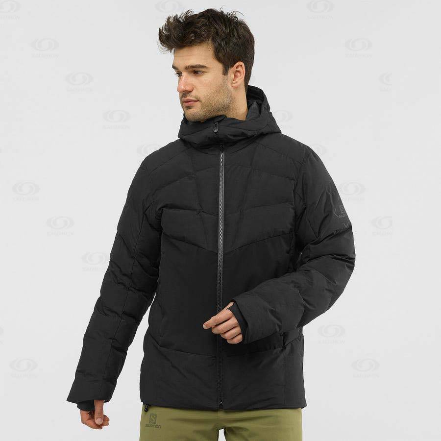Pánské Softshellová Bunda Salomon Bundy SNOWSHELTER Černé | CZ-W3840