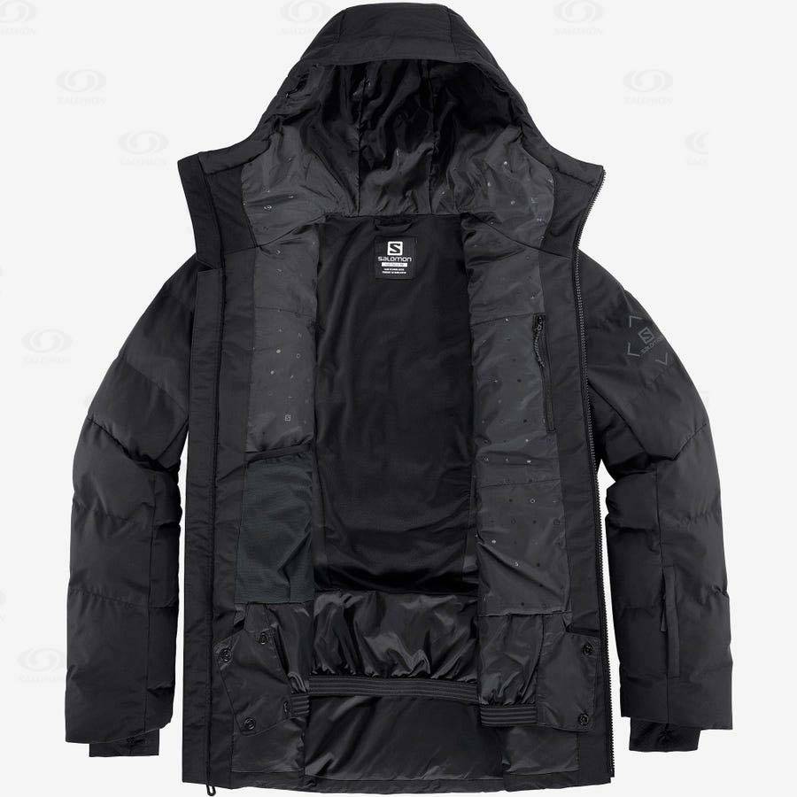 Pánské Softshellová Bunda Salomon Bundy SNOWSHELTER Černé | CZ-W3840