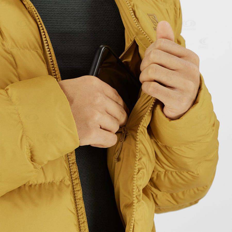 Pánské Softshellová Bunda Salomon Bundy ESSENTIAL XWARM INSULATED Žluté | CZ-W3980
