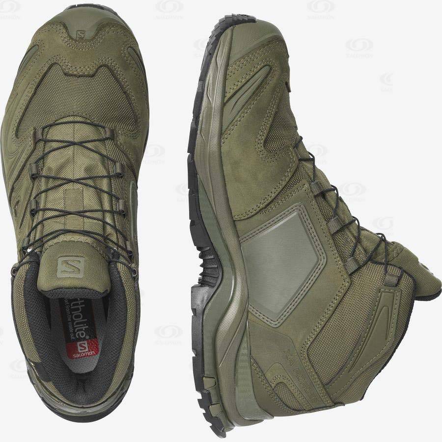 Pánské Taktické Boty Salomon XA FORCES MID GORE-TEX EN Olivy Zelené | CZ-N2282