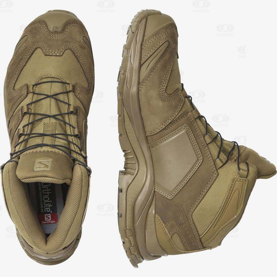 Pánské Taktické Boty Salomon XA FORCES MID Hnědé | CZ-W3950