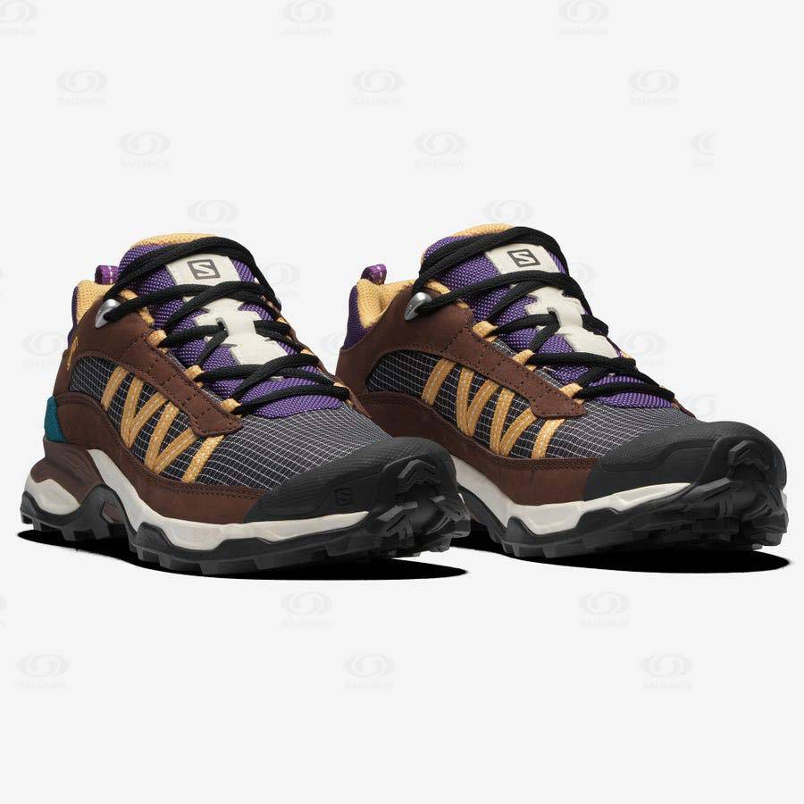 Pánské Tenisky Salomon SHELTER LOW LEATHER Hnědožlutý | CZ-A1206