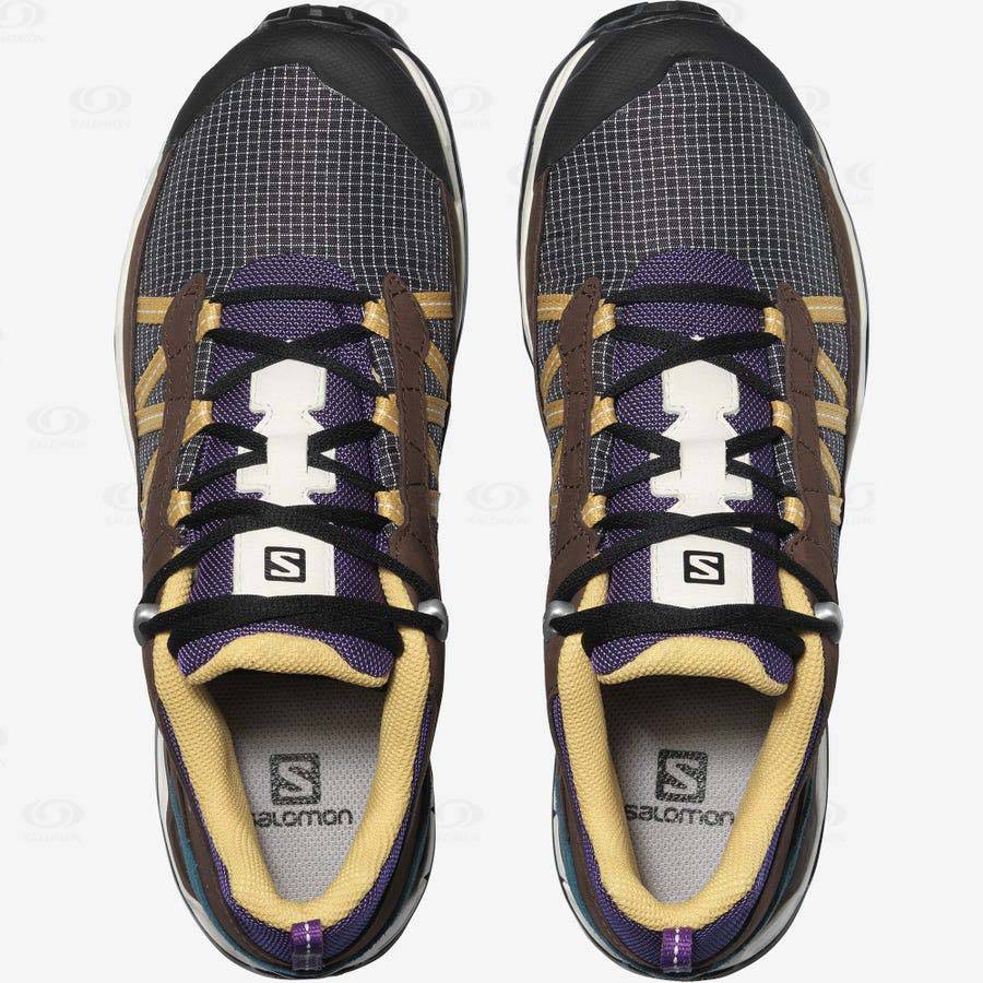 Pánské Tenisky Salomon SHELTER LOW LEATHER Hnědožlutý | CZ-A1206