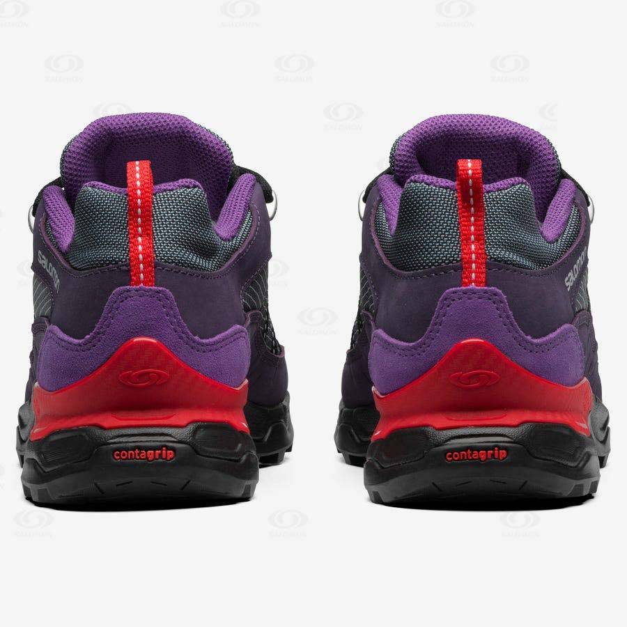 Pánské Tenisky Salomon SHELTER LOW LEATHER Fialové | CZ-O1315