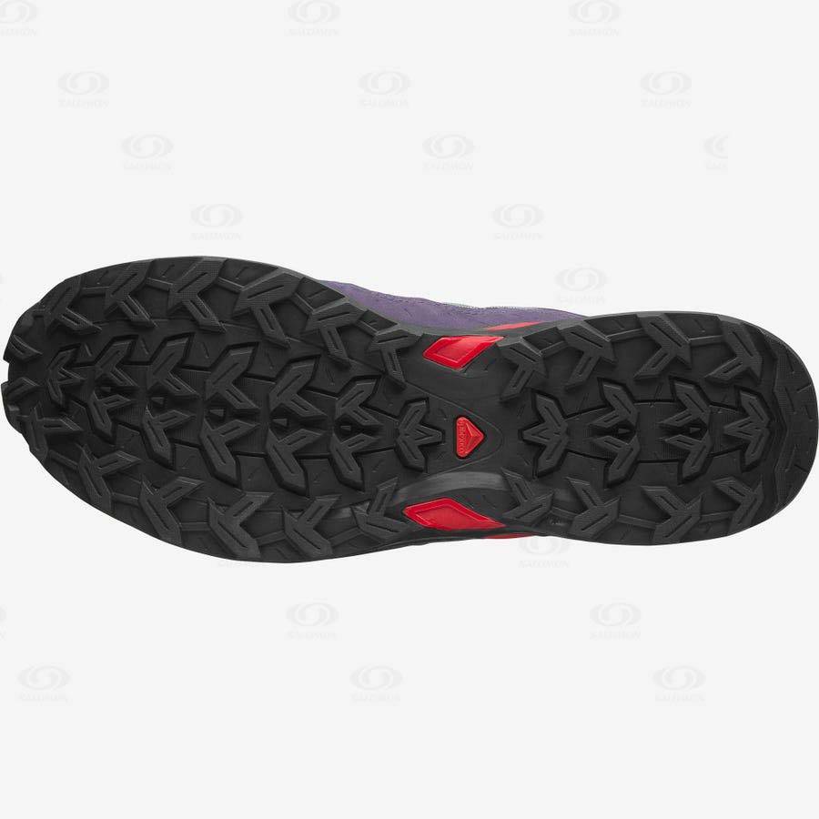 Pánské Tenisky Salomon SHELTER LOW LEATHER Fialové | CZ-O1315