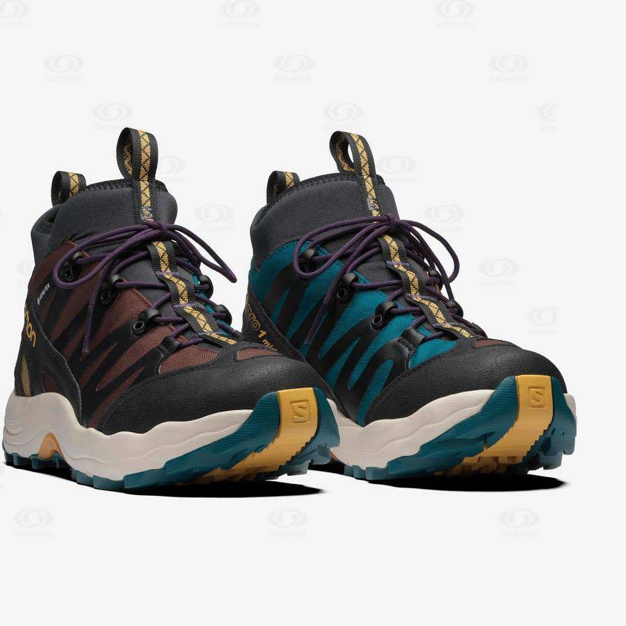 Pánské Tenisky Salomon XA PRO 1 MID GORE-TEX Čokolády Černé | CZ-W1350