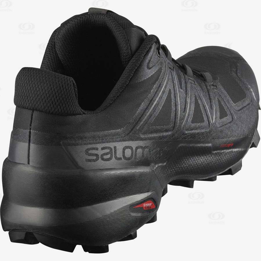Pánské Trailové Běžecké Boty Salomon SPEEDCROSS 5 WIDE Černé | CZ-N2303