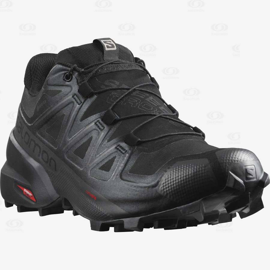Pánské Trailové Běžecké Boty Salomon SPEEDCROSS 5 GORE-TEX Černé | CZ-O1420