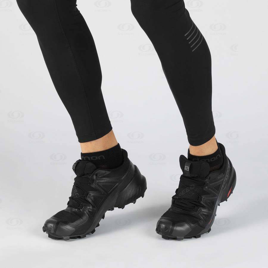 Pánské Trailové Běžecké Boty Salomon SPEEDCROSS 5 GORE-TEX Černé | CZ-O1420