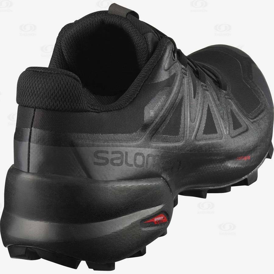 Pánské Trailové Běžecké Boty Salomon SPEEDCROSS 5 GORE-TEX Černé | CZ-O1420