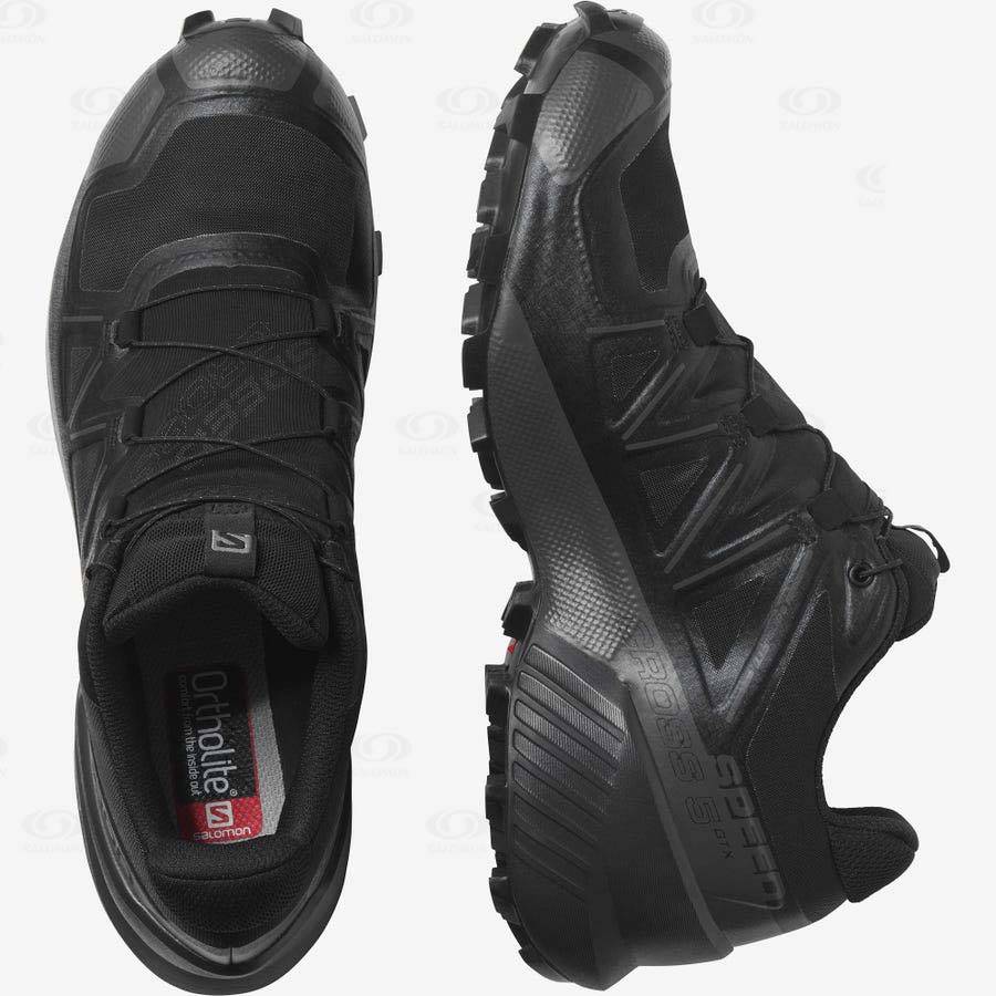 Pánské Trailové Běžecké Boty Salomon SPEEDCROSS 5 GORE-TEX Černé | CZ-O1420