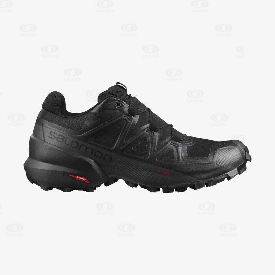 Pánské Trailové Běžecké Boty Salomon SPEEDCROSS 5 GORE-TEX Černé | CZ-O1420