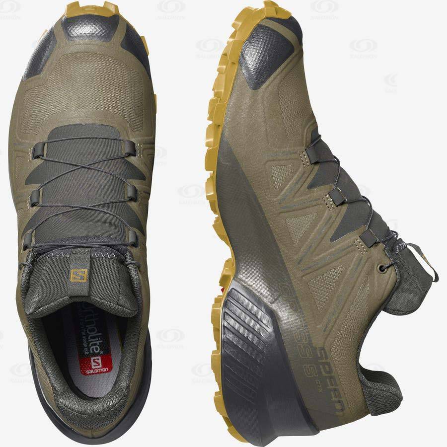 Pánské Trailové Běžecké Boty Salomon SPEEDCROSS 5 GORE-TEX Olivy Zelené | CZ-W3240