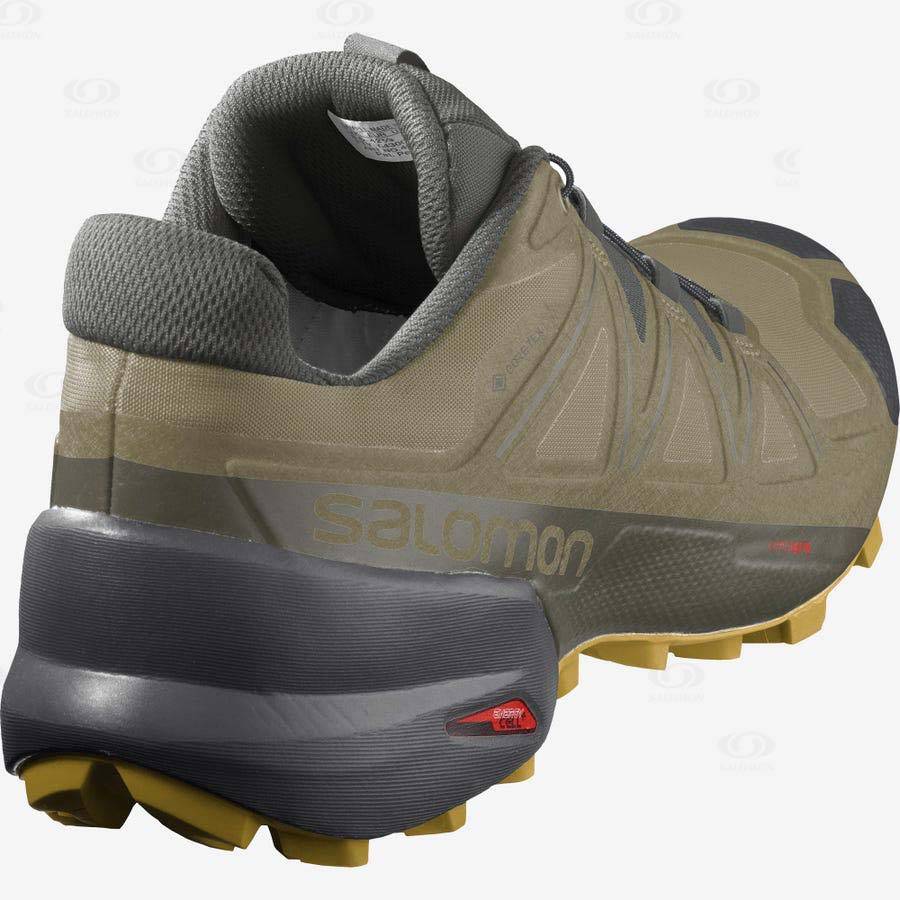 Pánské Trailové Běžecké Boty Salomon SPEEDCROSS 5 GORE-TEX Olivy Zelené | CZ-W3240