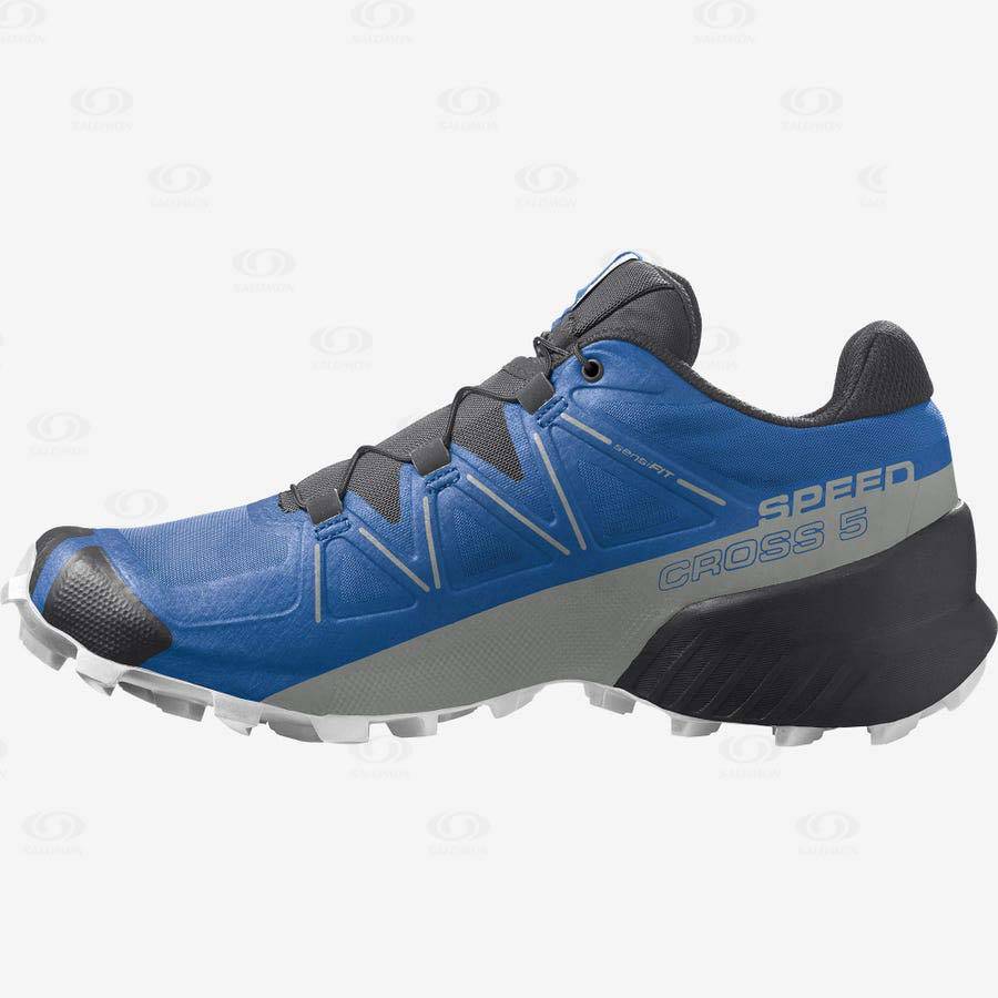 Pánské Trailové Běžecké Boty Salomon SPEEDCROSS 5 Blankyt Černé | CZ-W3280