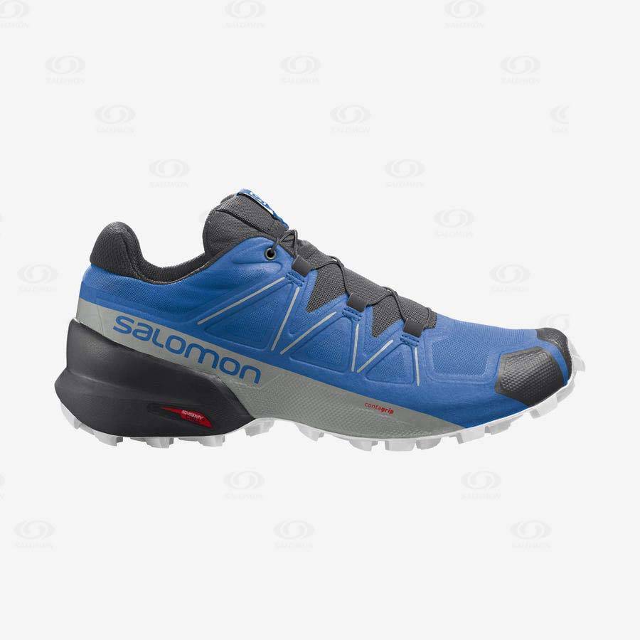 Pánské Trailové Běžecké Boty Salomon SPEEDCROSS 5 Blankyt Černé | CZ-W3280