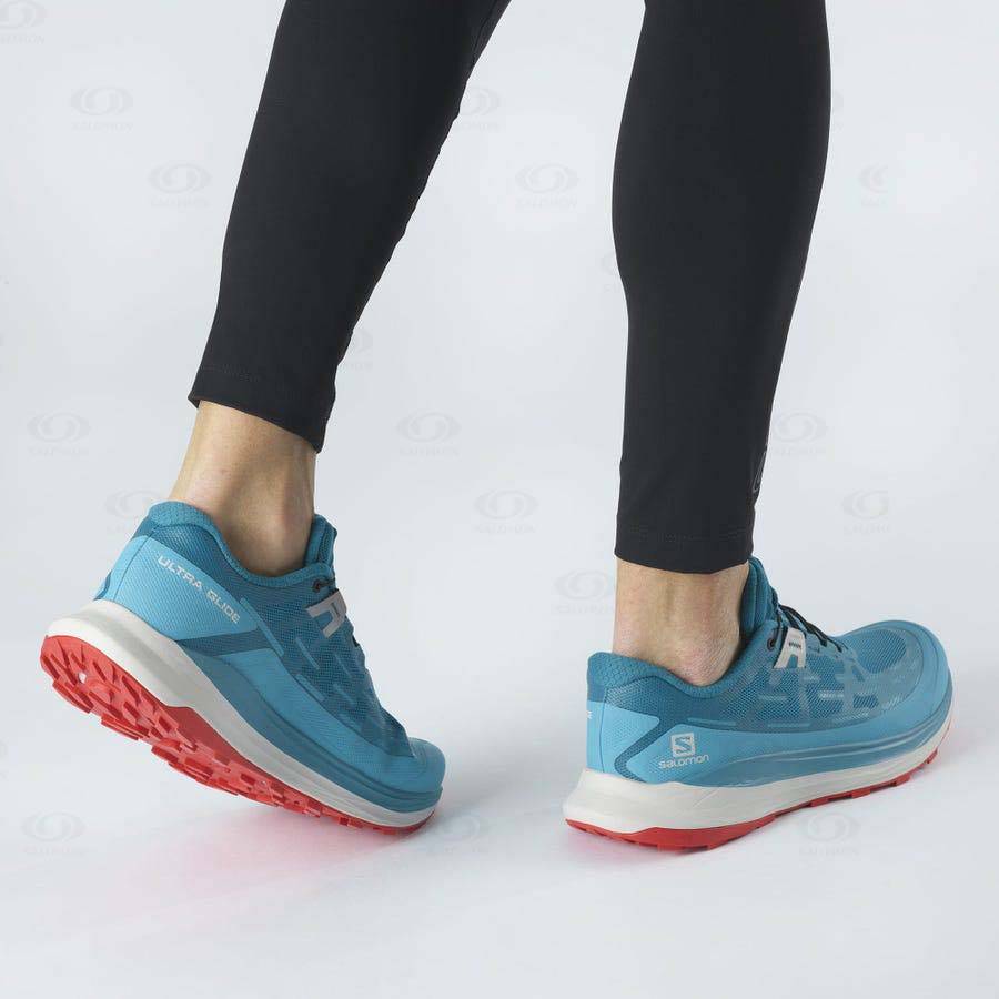 Pánské Trailové Běžecké Boty Salomon ULTRA GLIDE Tyrkysové | CZ-L1396