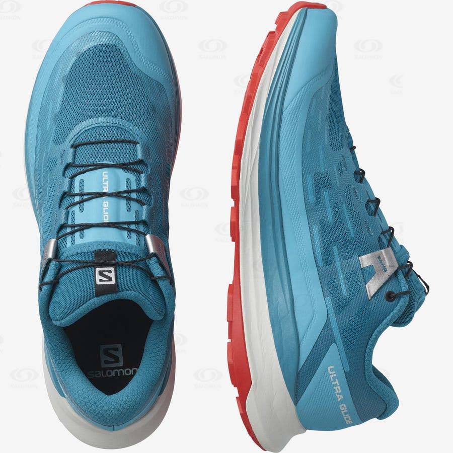 Pánské Trailové Běžecké Boty Salomon ULTRA GLIDE Tyrkysové | CZ-L1396