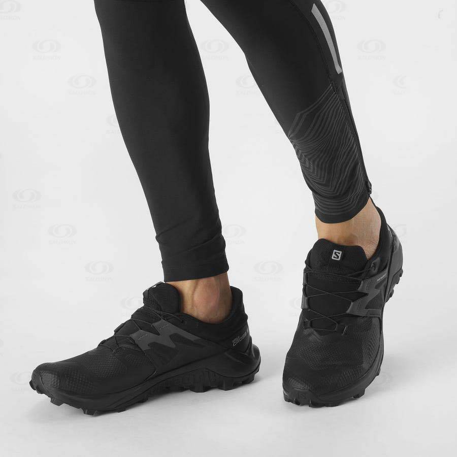 Pánské Trailové Běžecké Boty Salomon WILDCROSS 2 GORE-TEX Černé | CZ-W3860
