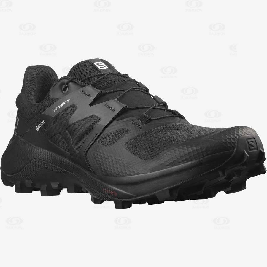 Pánské Trailové Běžecké Boty Salomon WILDCROSS 2 GORE-TEX Černé | CZ-W3860