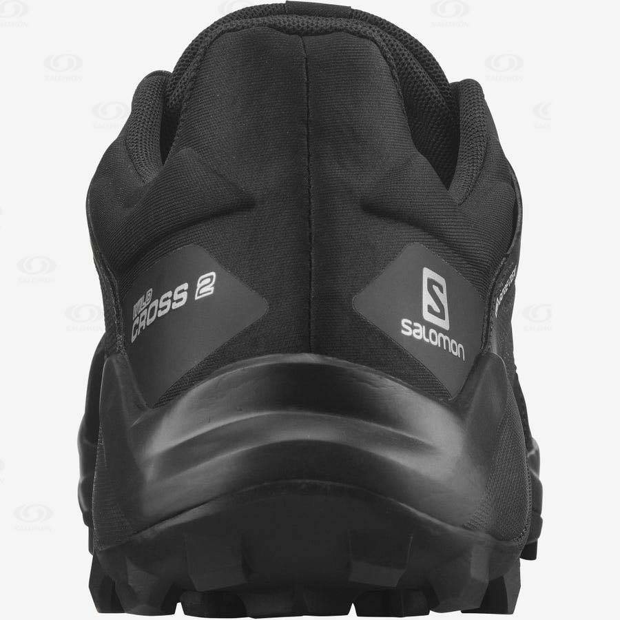 Pánské Trailové Běžecké Boty Salomon WILDCROSS 2 GORE-TEX Černé | CZ-W3860