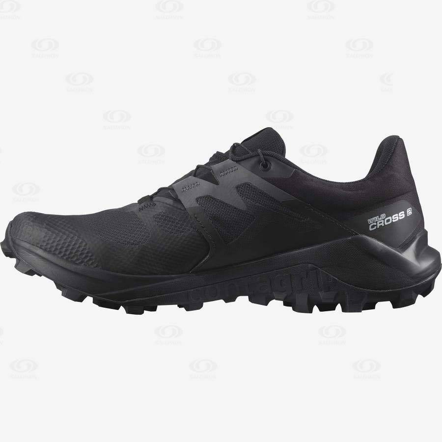 Pánské Trailové Běžecké Boty Salomon WILDCROSS 2 GORE-TEX Černé | CZ-W3860