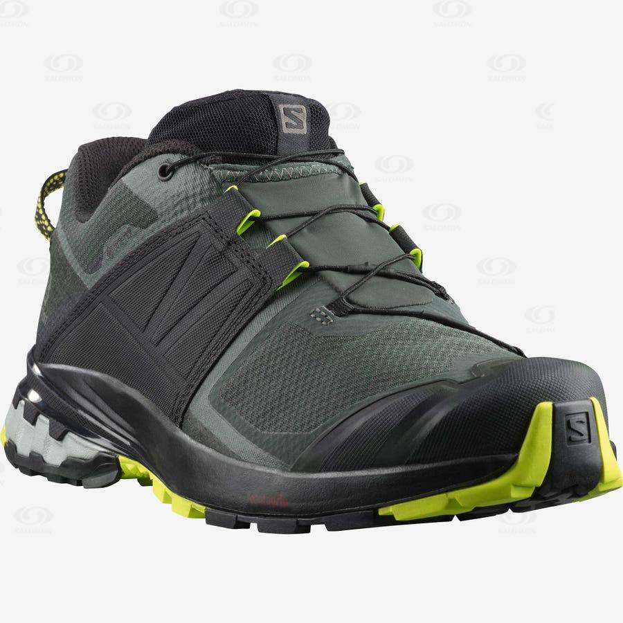 Pánské Trailové Běžecké Boty Salomon XA WILD GORE-TEX Černé Olivy Zelené | CZ-O2442