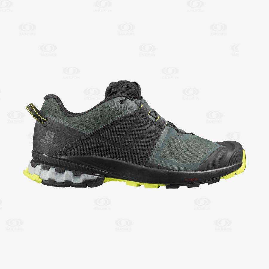 Pánské Trailové Běžecké Boty Salomon XA WILD GORE-TEX Černé Olivy Zelené | CZ-O2442