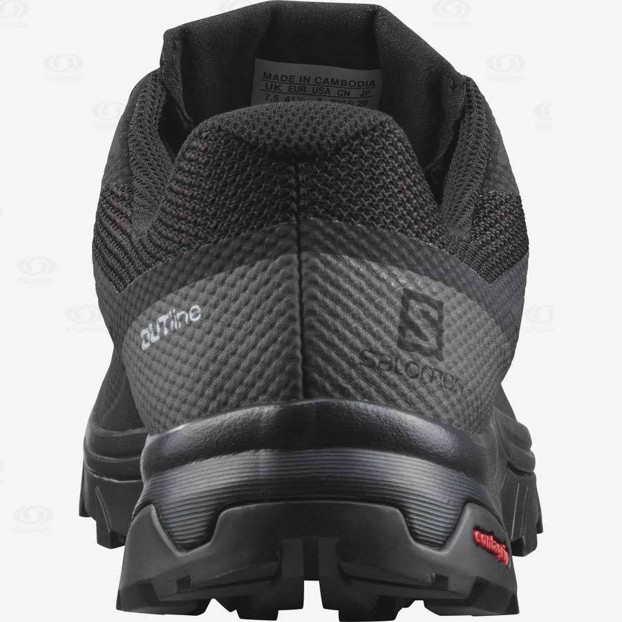 Pánské Trekové Boty Salomon OUTLINE GORE-TEX Černé Černé | CZ-M1069