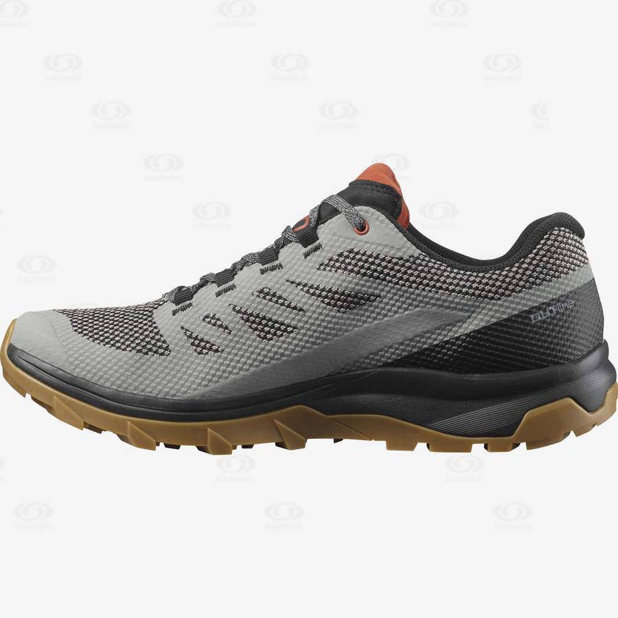 Pánské Trekové Boty Salomon OUTLINE GORE-TEX Šedé Černé | CZ-W1490