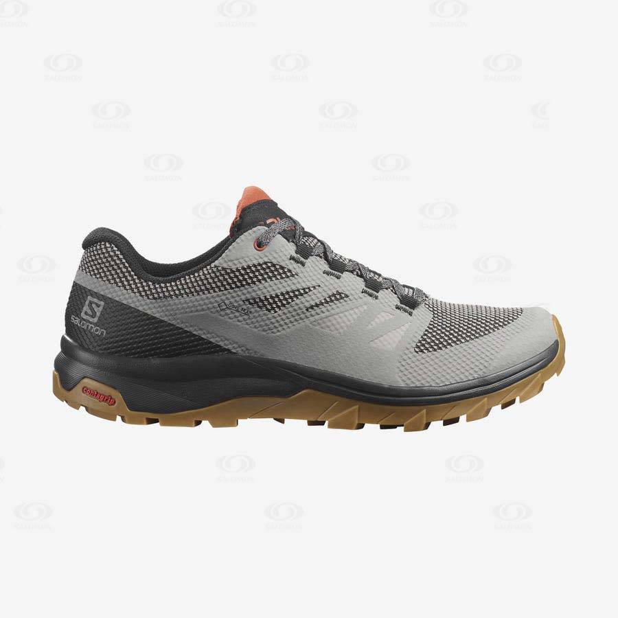 Pánské Trekové Boty Salomon OUTLINE GORE-TEX Šedé Černé | CZ-W1490
