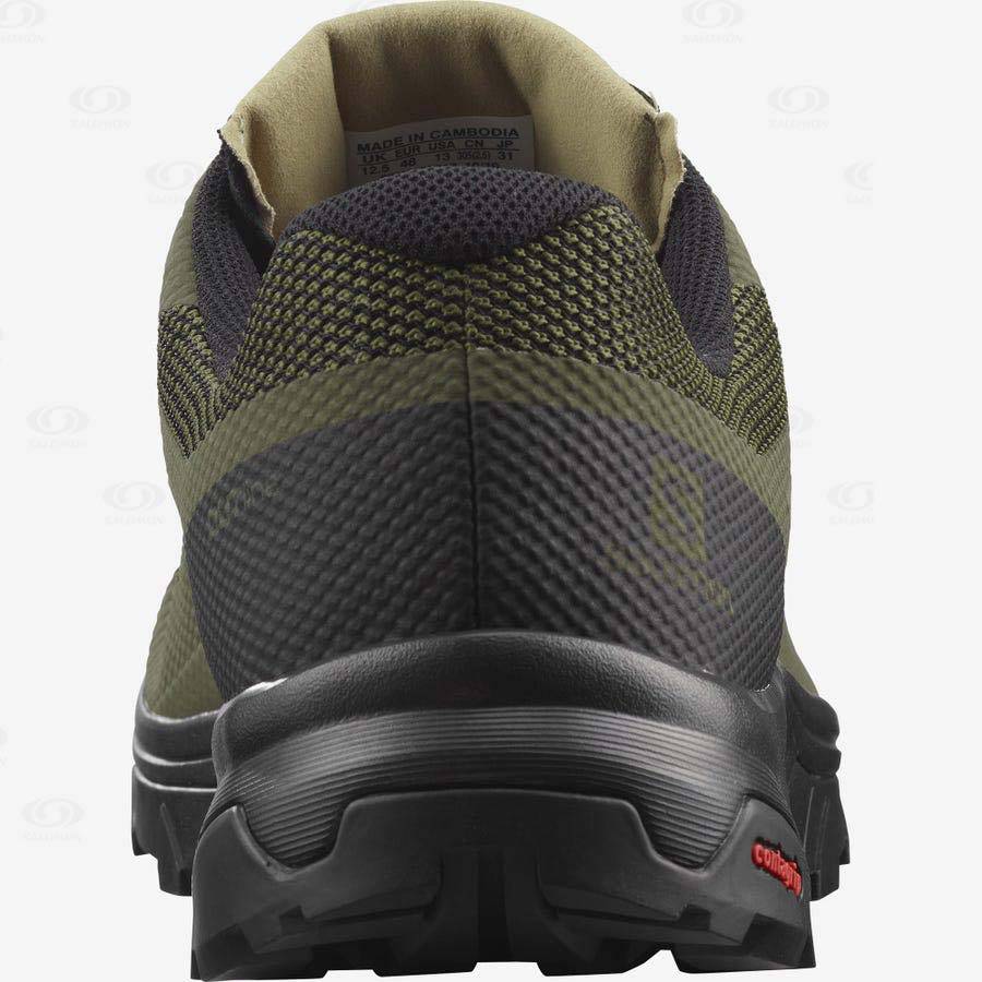 Pánské Trekové Boty Salomon OUTLINE GORE-TEX Olivy Zelené Černé | CZ-W2250