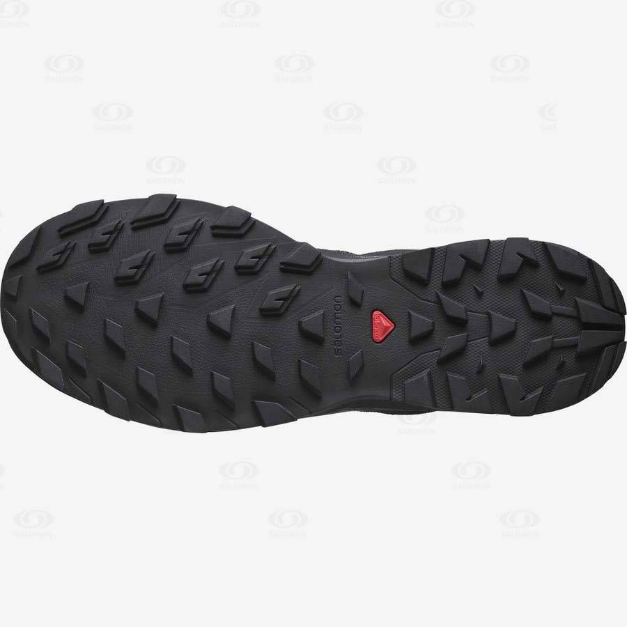 Pánské Trekové Boty Salomon OUTLINE WIDE GORE-TEX Černé | CZ-W3270