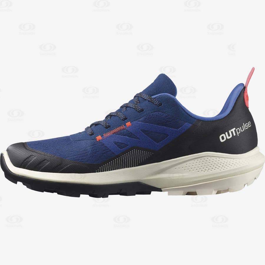 Pánské Trekové Boty Salomon OUTPULSE GORE-TEX Tmavě Blankyt | CZ-A2585