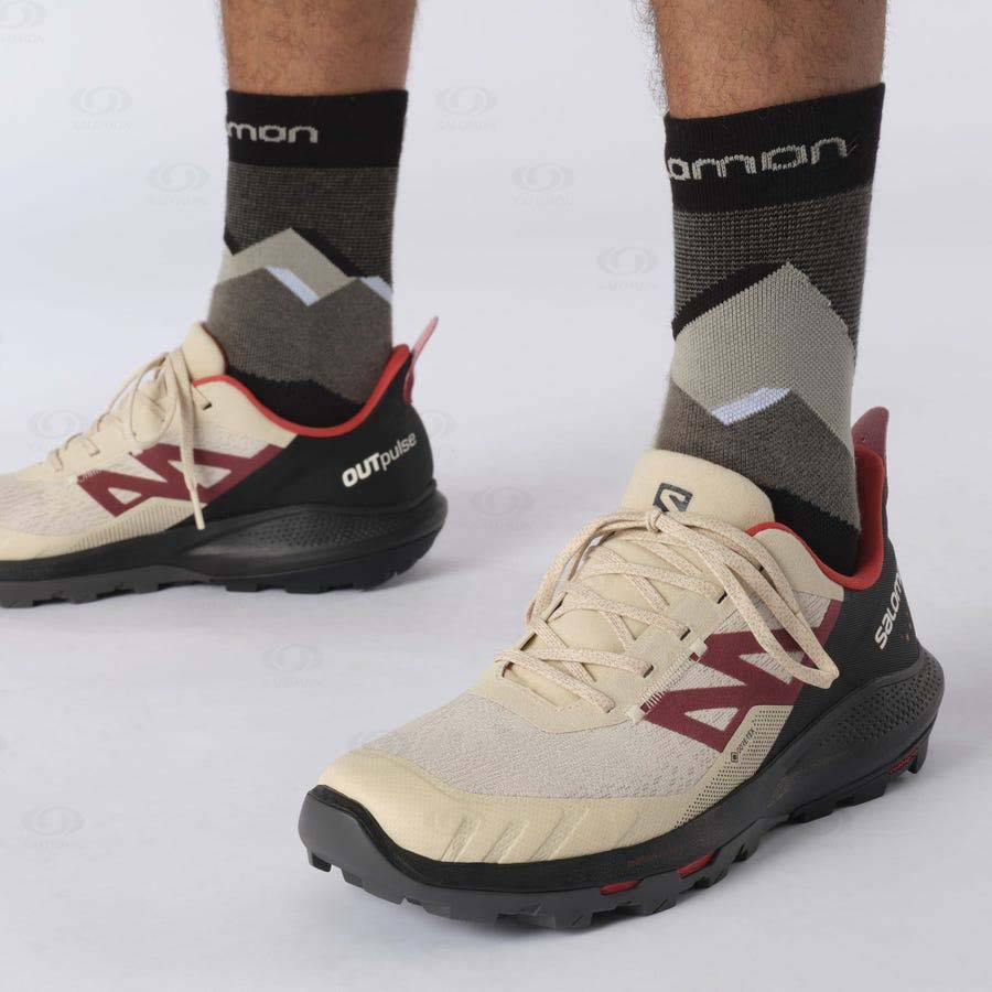 Pánské Trekové Boty Salomon OUTPULSE GORE-TEX Béžový | CZ-S1009