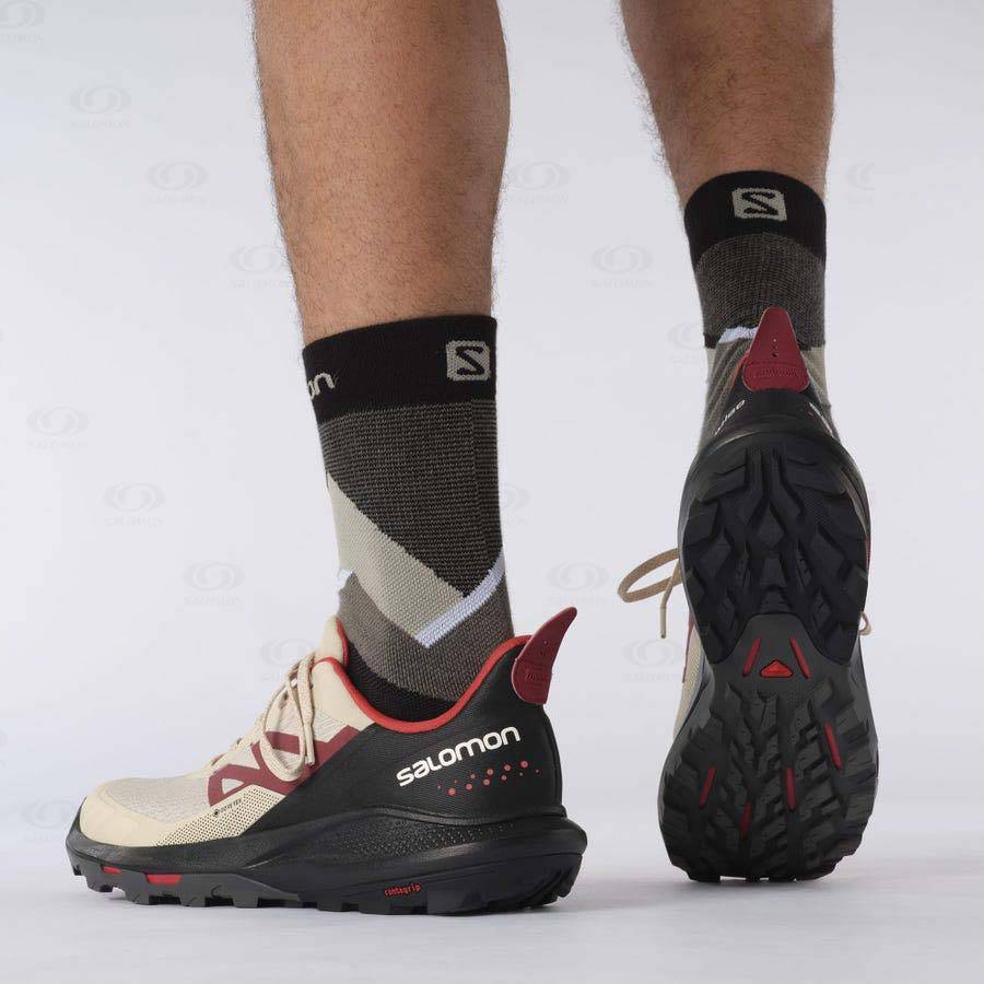 Pánské Trekové Boty Salomon OUTPULSE GORE-TEX Béžový | CZ-S1009