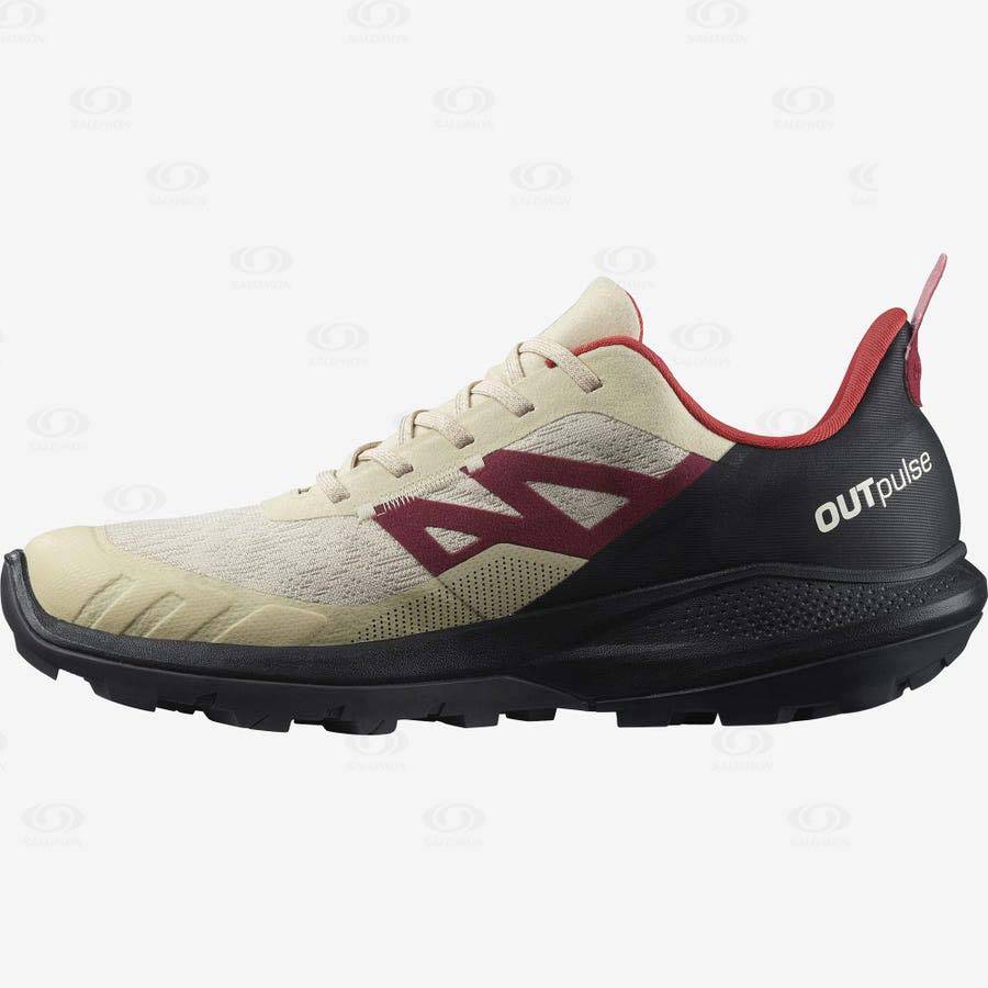 Pánské Trekové Boty Salomon OUTPULSE GORE-TEX Béžový | CZ-S1009