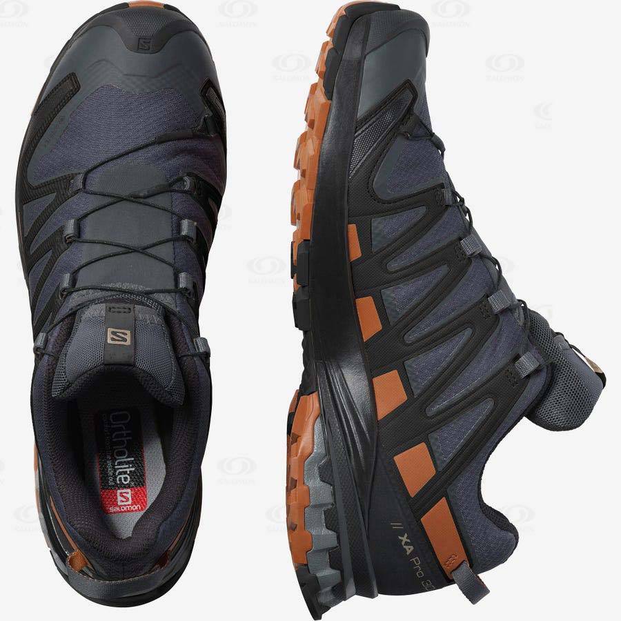 Pánské Trekové Boty Salomon XA PRO 3D V8 GORE-TEX WIDE Černé | CZ-N1736